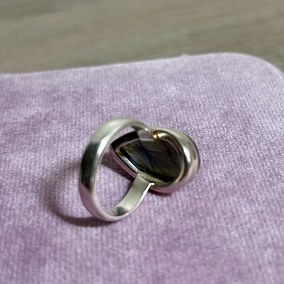 Sterling Silver Blue Fire Labradorite Ring - Picture 6 of 7
